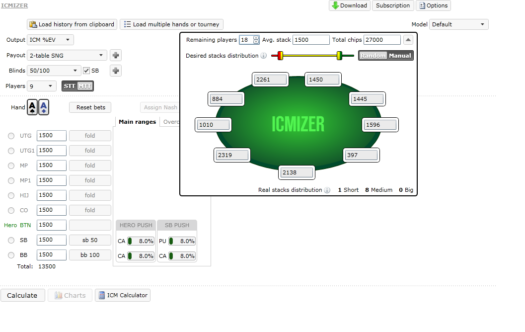 Performing MTT ICM calculation in ICMIZER